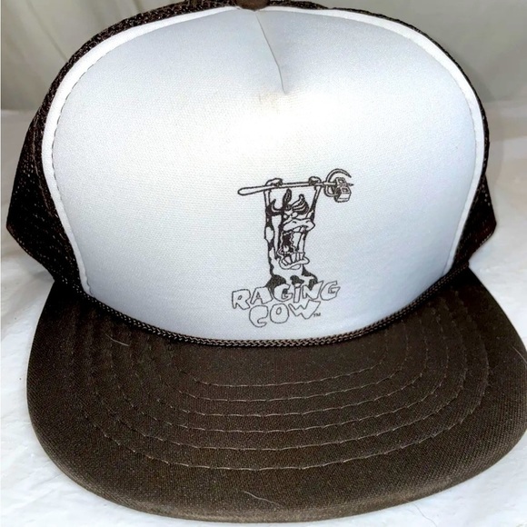 KC Brand Other - Raging Cow Snapback - KC Brand Hat - Mesh - Trucker Style Hat - Brown